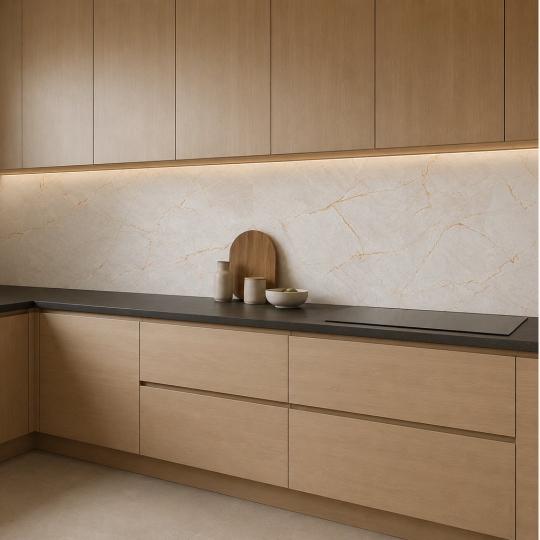 AL Mettone Gold Marble & Stone Kitchen Tiles - My Home Studio